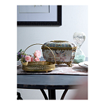 Блюдо фарфоровое с бронзовой ручкой Paradise Dish with Handle варинант исполнения - 2 | Loft Concept в Ульяновске