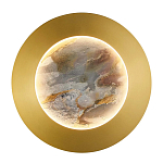 Бра в форме диска цвета латунь Brass Borders варинант исполнения - 1 | Loft Concept в Ульяновске