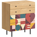 Комод с принтом на ящиках Elise Chest of Drawers варинант исполнения - 7 | Loft Concept в Ульяновске