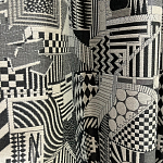 Мебельная ткань Шенилл черно-белый принт 280 см T3-44 варинант исполнения - 1 | Loft Concept в Ульяновске