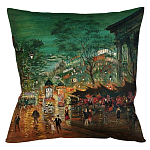 Подушка декоративная Париж ночной Impressionism in Art варинант исполнения - 1 | Loft Concept в Ульяновске