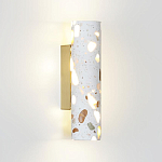 Бра с цилиндрическим белым бетонным плафоном Terrazzo Light варинант исполнения - 1 | Loft Concept в Ульяновске