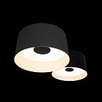 Потолочный светильник с 2-мя цилиндрическими абажурами серого и черного цвета Urban Dome варинант исполнения - 6 | Loft Concept в Ульяновске