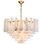 Люстра с мраморными подвесками в форме капель Marble square варинант исполнения - 1 | Loft Concept в Ульяновске