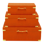 Комплект оранжевых чемоданов Golden Twigs варинант исполнения - 1 | Loft Concept в Ульяновске