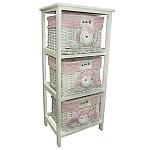 Стеллаж для детской с животными с плетенными корзинами Cute Elephant варинант исполнения - 1 | Loft Concept в Ульяновске