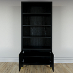 Книжный Стеллаж Elsa Dreams Black с задней стенкой варинант исполнения - 4 | Loft Concept в Ульяновске