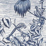 Обои ручная роспись Le Brésil Mer Bleue варинант исполнения - 1 | Loft Concept в Ульяновске