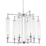 Люстра с 8-ю прозрачными цилиндрическими плафонами Jeanette варинант исполнения - 1 | Loft Concept в Ульяновске