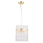 Подвесной светильник цилиндрической формы с текстурными стеклянными элементами Textured Glass Chandelier варинант исполнения - 1 | Loft Concept в Ульяновске