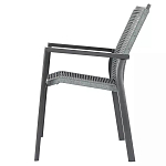 Стул темно-серый с высокой плетеной спинкой и сиденьем Braided Strength варинант исполнения - 5 | Loft Concept в Ульяновске