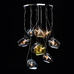 Люстра каскадная с 9-ю разноцветными стеклянными плафонами Kaleido варинант исполнения - 3 | Loft Concept в Ульяновске