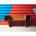 Дизайнерская скамейка  Canton  Beech and Black Bench варинант исполнения - 7 | Loft Concept в Ульяновске