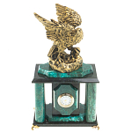 Часы настольные из натурального камня с декором в виде орла Eagle Stone Clock варинант исполнения - 5 | Loft Concept в Ульяновске