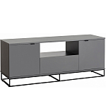 ТВ-тумба цвета графит с  2-мя дверцами и ящиком Strict Lines варинант исполнения - 1 | Loft Concept в Ульяновске