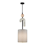 Подвесной светильник с серым тканевым плафоном Flourish варинант исполнения - 2 | Loft Concept в Ульяновске