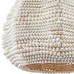 Подвесной светильник в форме купола с декором из круглых деревянных бусин White Wooden Beads Chandelier варинант исполнения - 1 | Loft Concept в Ульяновске