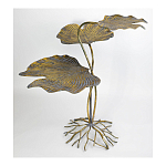 Столик приставной с тремя столешницами Тропические листья Tropical Forest gold варинант исполнения - 3 | Loft Concept в Ульяновске