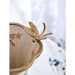 Ваза голубого цвета из фарфора с цветочным рисунком и бронзовой стрекозой Blue Garden варинант исполнения - 8 | Loft Concept в Ульяновске