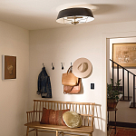 Подвесной светильник с конусовидным металлическим абажуром черного цвета Kichler варинант исполнения - 19 | Loft Concept в Ульяновске