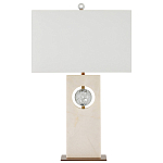 Настольная лампа из мрамора с тканевым прямоугольным абажуром Eternity варинант исполнения - 5 | Loft Concept в Ульяновске