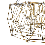 Люстра с тонкой металлической конструкцией цвета золото Quasar варинант исполнения - 5 | Loft Concept в Ульяновске