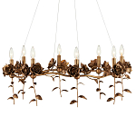 Люстра с каркасом в виде цветков розы и тканевыми абажурами Flowers and Fox Roses варинант исполнения - 3 | Loft Concept в Ульяновске