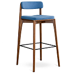 Барный стул из массива ясеня с обивкой из рогожки Elegant Ash варинант исполнения - 1 | Loft Concept в Ульяновске