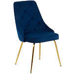 Стул в темно-синей велюровой обивке Ward Dark Blue Velour Chair варинант исполнения - 1 | Loft Concept в Ульяновске
