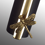 Бра с круглым плафоном из алебастра и бронзовой декоративной стрекозой 45 Alaris  варинант исполнения - 7 | Loft Concept в Ульяновске