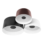 Потолочный светильник с 3-мя цилиндрическими абажурами черного белого и коричневого цвета Urban Dome варинант исполнения - 1 | Loft Concept в Ульяновске