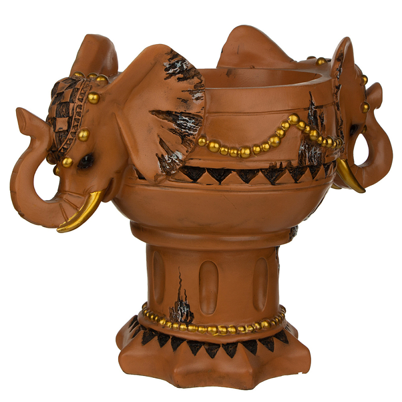 Кашпо Elephant Symbol Коричневый в Ульяновске | Loft Concept 