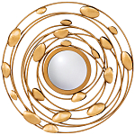 Зеркало в круглой раме украшенной раковинами с жемчугом Pearl in the Gleam варинант исполнения - 1 | Loft Concept в Ульяновске