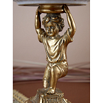 Чаша с цветочным орнаментом на ножке в виде бронзового ангела Eden Garden варинант исполнения - 9 | Loft Concept в Ульяновске