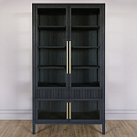 Витрина Primo со стеклянными фасадами и 2 ящиками Черный дуб варинант исполнения - 1 | Loft Concept в Ульяновске