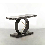 Консоль чёрная с геометрическим основанием Josette варинант исполнения - 1 | Loft Concept в Ульяновске