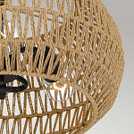 Потолочный светильник с плафоном из плетеного джута и черным каркасом Quoizel варинант исполнения - 6 | Loft Concept в Ульяновске