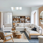 Кресло с каркасом из массива дуба Deniaud Oak Beige Armchair варинант исполнения - 6 | Loft Concept в Ульяновске