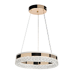 Люстра в виде кольца золотого цвета с прозрачными вставками Radiant Rail варинант исполнения - 2 | Loft Concept в Ульяновске