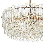 Круглая многоярусная люстра с хрустальным декором Cascade Waterfall Chandelier 18 варинант исполнения - 3 | Loft Concept в Ульяновске