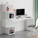 Стол письменный белый с 4-мя открытыми полками BALANCE WHITE варинант исполнения - 2 | Loft Concept в Ульяновске