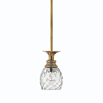 Подвесной светильник цвета латунь с прозрачнымплафоном в форме ананаса Hinkley варинант исполнения - 1 | Loft Concept в Ульяновске