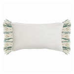 Чехол на подушку мятного цвета с бахромой и объемным узором Ethnic mix варинант исполнения - 4 | Loft Concept в Ульяновске