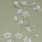 Обои ручная роспись Magnolia Canopy Colourway SC-287 on Aquamarine slub silk варинант исполнения - 1 | Loft Concept в Ульяновске