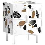 Тумба белая с рисунком Short Graph варинант исполнения - 1 | Loft Concept в Ульяновске