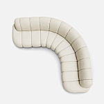 Диван Limoges полукруглой формы с обивкой букле молочного цвета варинант исполнения - 2 | Loft Concept в Ульяновске