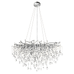 Люстра подвесная с прозрачными стеклянными подвесками в форме капель Диаметр 80 см Droplet Chandelier варинант исполнения - 2 | Loft Concept в Ульяновске