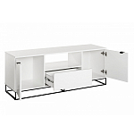 ТВ-тумба белая с  2-мя дверцами и ящиком Strict Lines варинант исполнения - 3 | Loft Concept в Ульяновске
