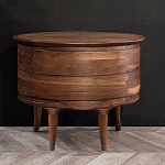 Прикроватный столик из дерева с 2-мя ящиками Moon Walnut Furniture варинант исполнения - 8 | Loft Concept в Ульяновске