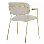 Стул Singer Chair с подлокотниками серый на золотистых ножках варинант исполнения - 3 | Loft Concept в Ульяновске